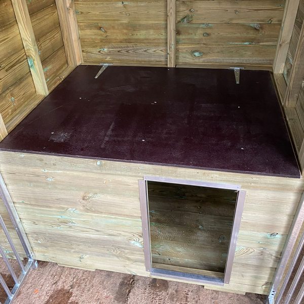 Dog kennel with run bed box sleep cabin