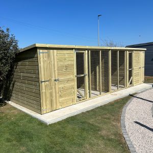 Wooden dog rabbit house handcrafted in the UK