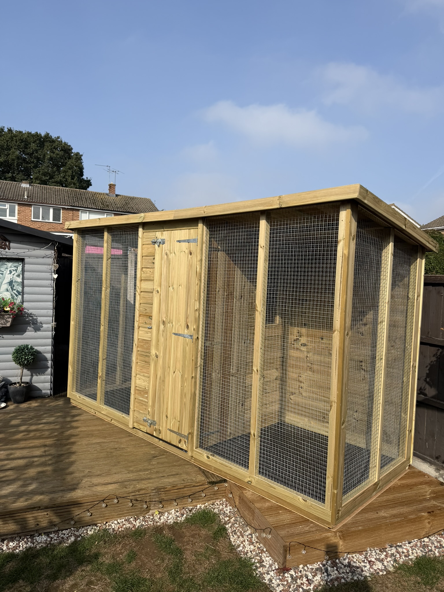 Bespoke Double Aviary with Central Security Entrance 1