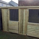 Wooden aviary block with bars and shutters 1
